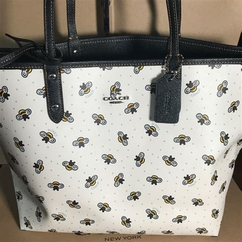 coach bee tote bag.